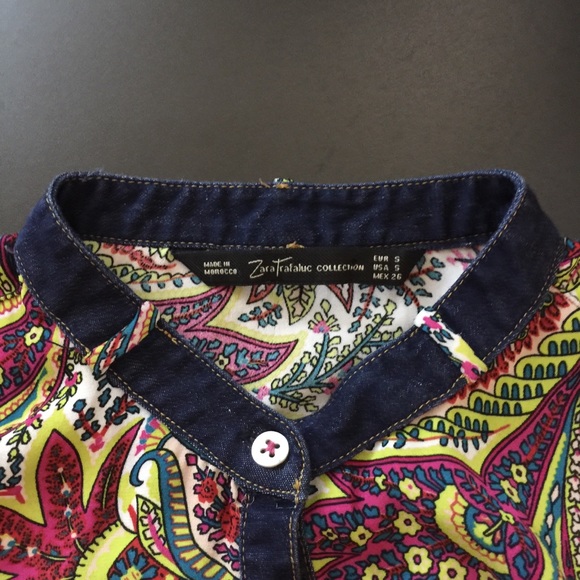 Zara Tops Zara Trafaluc Collection Paisleyfloral Top Poshmark